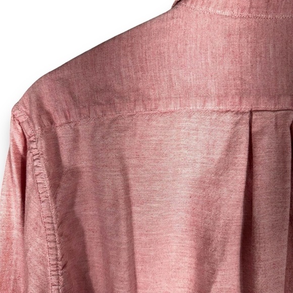 4 for $20 SALE! Rowm Classic Twill Button Down Shirt, Light Red, Size M - Picture 10 of 13